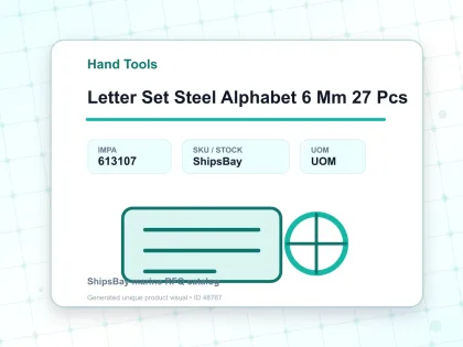 Letter Set Steel Alphabet 6 Mm 27 Pcs - Hand Tools - IMPA 613107