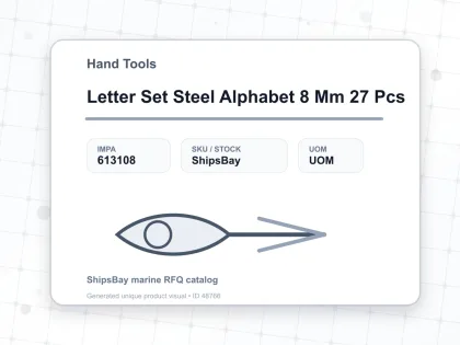 Letter Set Steel Alphabet 8 Mm 27 Pcs - Hand Tools - IMPA 613108