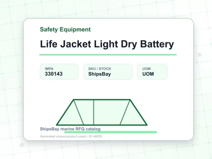 Life Jacket Light Dry Battery - Safety Equipment - IMPA 330143