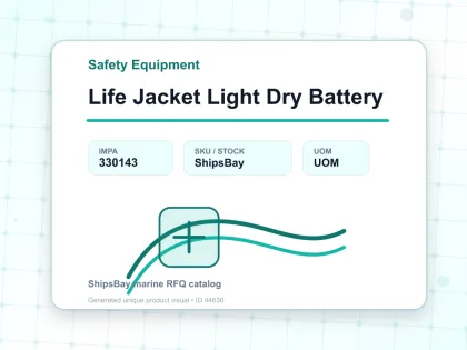 Life Jacket Light Dry Battery - Safety Equipment - IMPA 330143