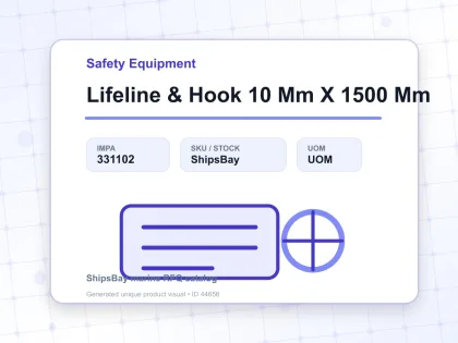 Lifeline & Hook 10 Mm X 1500 Mm - Safety Equipment - IMPA 331102