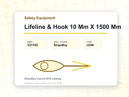 Lifeline & Hook 10 Mm X 1500 Mm - Safety Equipment - IMPA 331102