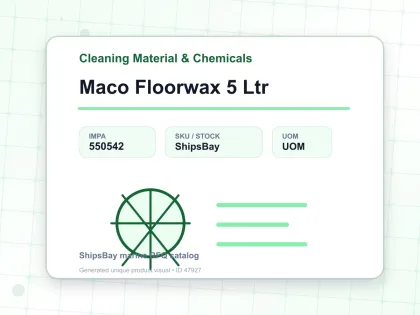 Maco Floorwax 5 Ltr - Cleaning Material & Chemicals - IMPA 550542