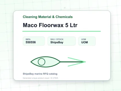 Maco Floorwax 5 Ltr - Cleaning Material & Chemicals - IMPA 550556