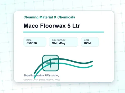 Maco Floorwax 5 Ltr - Cleaning Material & Chemicals - IMPA 550536