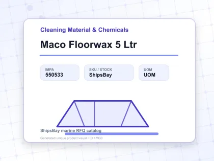 Maco Floorwax 5 Ltr - Cleaning Material & Chemicals - IMPA 550533