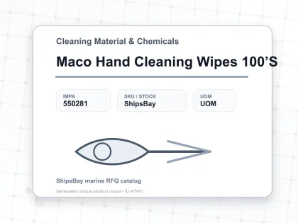 Maco Hand Cleaning Wipes 100’S - Cleaning Material & Chemicals - IMPA 550281