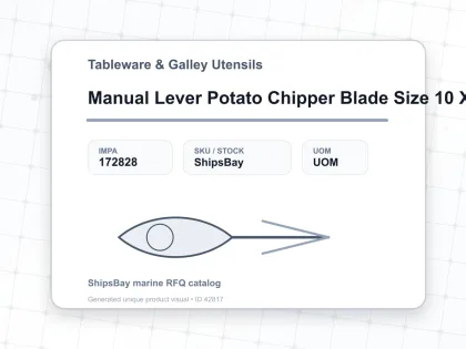 Manual Lever Potato Chipper Blade Size 10 X 10 Mm - Tableware & Galley Utensils - IMPA 172828
