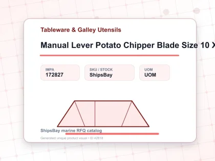 Manual Lever Potato Chipper Blade Size 10 X 10 Mm - Tableware & Galley Utensils - IMPA 172827