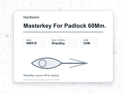 Masterkey For Padlock 60Mm. - Hardware - IMPA 490510