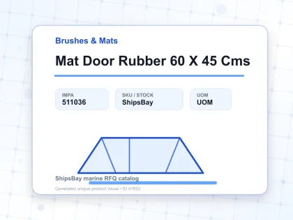 Mat Door Rubber 60 X 45 Cms - Brushes & Mats - IMPA 511036