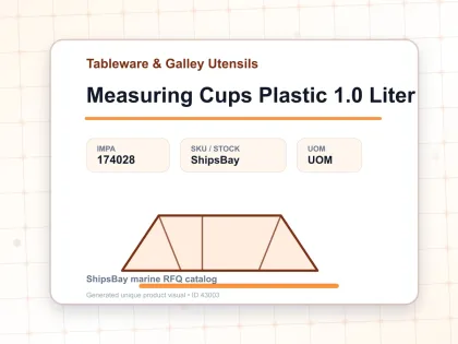 Measuring Cups Plastic 1.0 Liter - Tableware & Galley Utensils - IMPA 174028