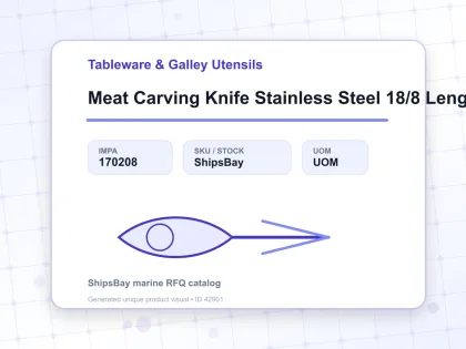 Meat Carving Knife Stainless Steel 18/8 Length 320 Mm - Tableware & Galley Utensils - IMPA 170208