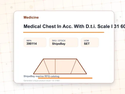 Medical Chest In Acc. With D.t.i. Scale I 31 60 Persons - Medicine - IMPA 390114 - UOM SET
