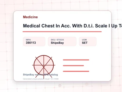Medical Chest In Acc. With D.t.i. Scale I Up To 30 Person - Medicine - IMPA 390113 - UOM SET