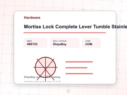 Mortise Lock Complete Lever Tumble Stainless Steel Left Type Ohs 2410 - Hardware - IMPA 490133