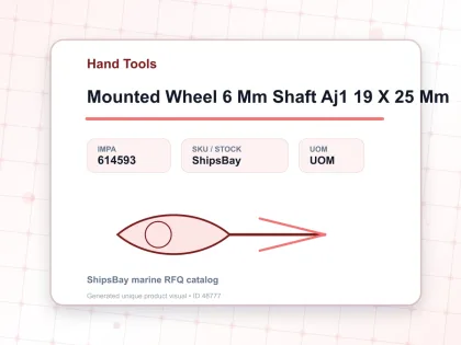 Mounted Wheel 6 Mm Shaft Aj1 19 X 25 Mm - Hand Tools - IMPA 614593