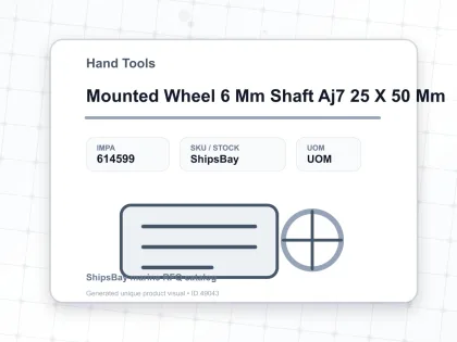 Mounted Wheel 6 Mm Shaft Aj7 25 X 50 Mm - Hand Tools - IMPA 614599