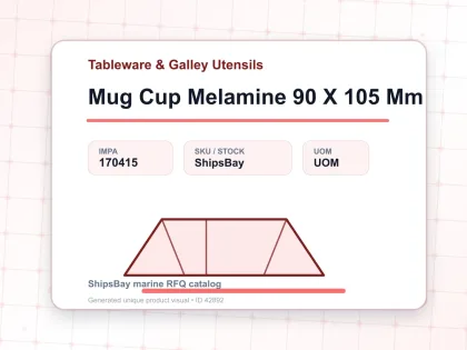 Mug Cup Melamine 90 X 105 Mm - Tableware & Galley Utensils - IMPA 170415