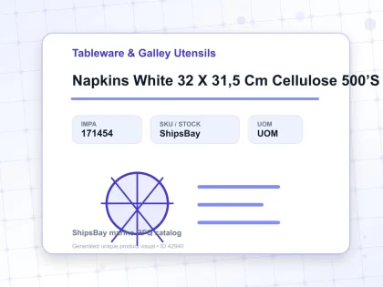 Napkins White 32 X 31,5 Cm Cellulose 500’S - Tableware & Galley Utensils - IMPA 171454