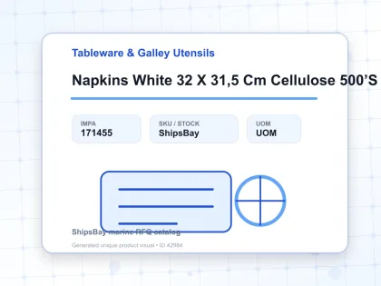 Napkins White 32 X 31,5 Cm Cellulose 500’S - Tableware & Galley Utensils - IMPA 171455