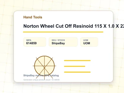 Norton Wheel Cut Off Resinoid 115 X 1.0 X 22.2 Mm Stainless Steel - Hand Tools - IMPA 614859