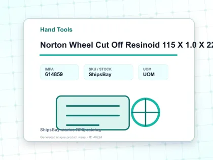 Norton Wheel Cut Off Resinoid 115 X 1.0 X 22.2 Mm Stainless Steel - Hand Tools - IMPA 614859