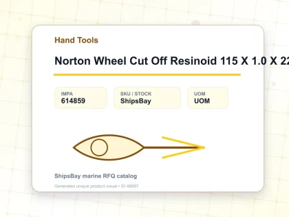 Norton Wheel Cut Off Resinoid 115 X 1.0 X 22.2 Mm Stainless Steel - Hand Tools - IMPA 614859