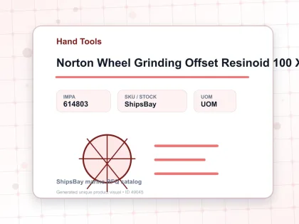 Norton Wheel Grinding Offset Resinoid 100 X 6,4 X 16 Mm Metal / Stainless Steel - Hand Tools - IMPA 614803