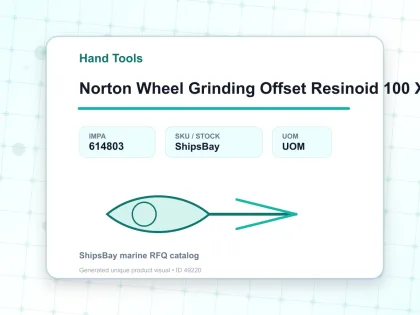 Norton Wheel Grinding Offset Resinoid 100 X 6,4 X 16 Mm Metal / Stainless Steel - Hand Tools - IMPA 614803