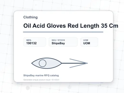 Oil Acid Gloves Red Length 35 Cm - Clothing - IMPA 190132