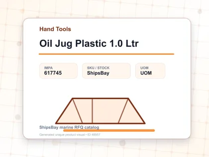 Oil Jug Plastic 1.0 Ltr - Hand Tools - IMPA 617745