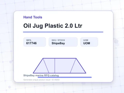 Oil Jug Plastic 2.0 Ltr - Hand Tools - IMPA 617746