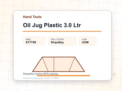 Oil Jug Plastic 3.0 Ltr - Hand Tools - IMPA 617748