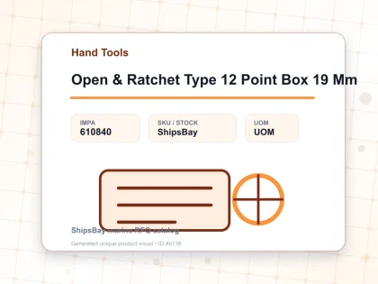 Open & Ratchet Type 12 Point Box 19 Mm - Hand Tools - IMPA 610840