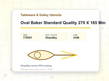 Oval Baker Standard Quality 270 X 165 Mm - Tableware & Galley Utensils - IMPA 170301