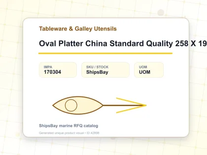 Oval Platter China Standard Quality 258 X 190 Mm - Tableware & Galley Utensils - IMPA 170304