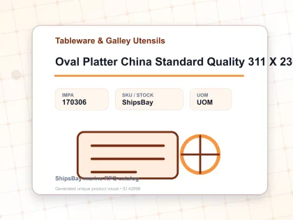 Oval Platter China Standard Quality 311 X 230 Mm - Tableware & Galley Utensils - IMPA 170306