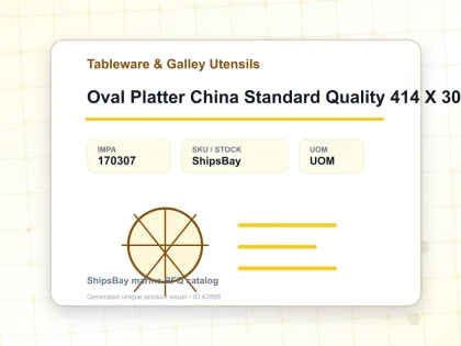 Oval Platter China Standard Quality 414 X 300 Mm - Tableware & Galley Utensils - IMPA 170307