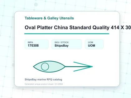 Oval Platter China Standard Quality 414 X 300 Mm - Tableware & Galley Utensils - IMPA 170308