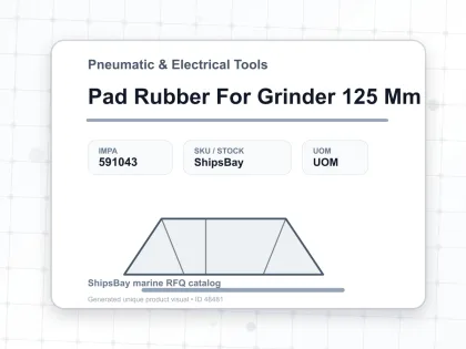 Pad Rubber For Grinder 125 Mm - Pneumatic & Electrical Tools - IMPA 591043