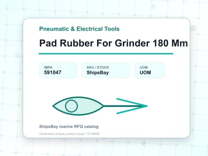 Pad Rubber For Grinder 180 Mm - Pneumatic & Electrical Tools - IMPA 591047