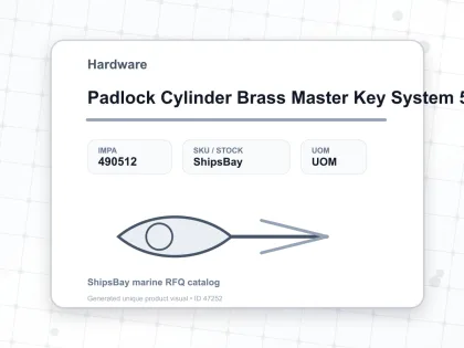 Padlock Cylinder Brass Master Key System 50 Mm - Hardware - IMPA 490512
