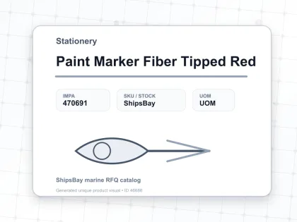 Paint Marker Fiber Tipped Red - Stationery - IMPA 470691