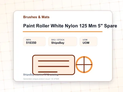 Paint Roller White Nylon 125 Mm 5″ Spare - Brushes & Mats - IMPA 510350
