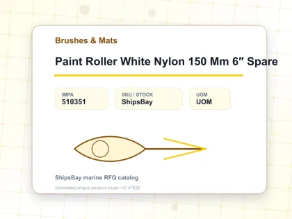 Paint Roller White Nylon 150 Mm 6″ Spare - Brushes & Mats - IMPA 510351