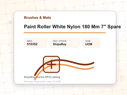 Paint Roller White Nylon 180 Mm 7″ Spare - Brushes & Mats - IMPA 510352