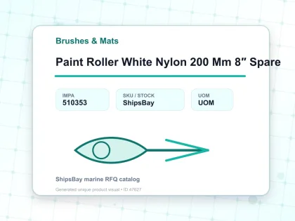 Paint Roller White Nylon 200 Mm 8″ Spare - Brushes & Mats - IMPA 510353
