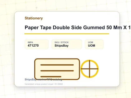 Paper Tape Double Side Gummed 50 Mm X 10 Mtr - Stationery - IMPA 471270