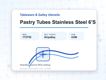 Pastry Tubes Stainless Steel 6’S - Tableware & Galley Utensils - IMPA 172755
